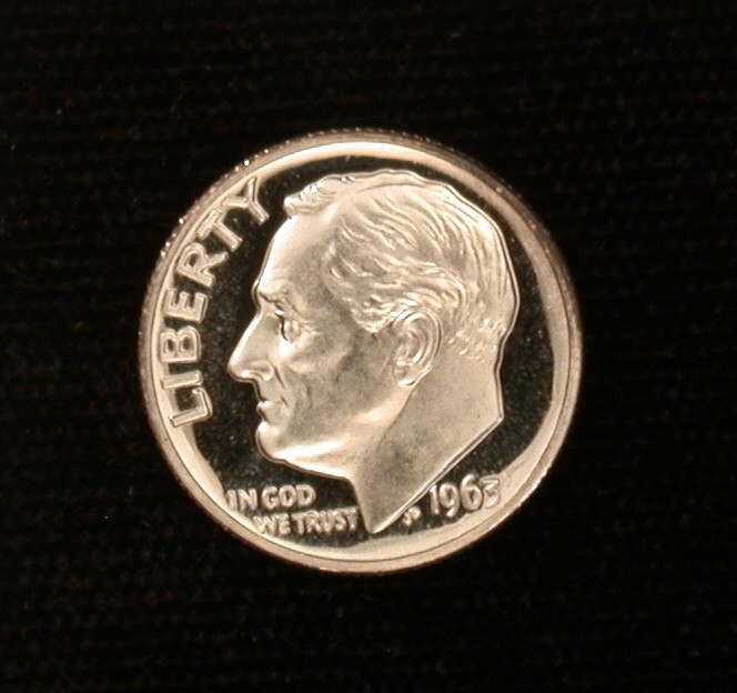 1963 10c SUPERB GEM+ DCAM  MONSTER 2-SIDED FROST 