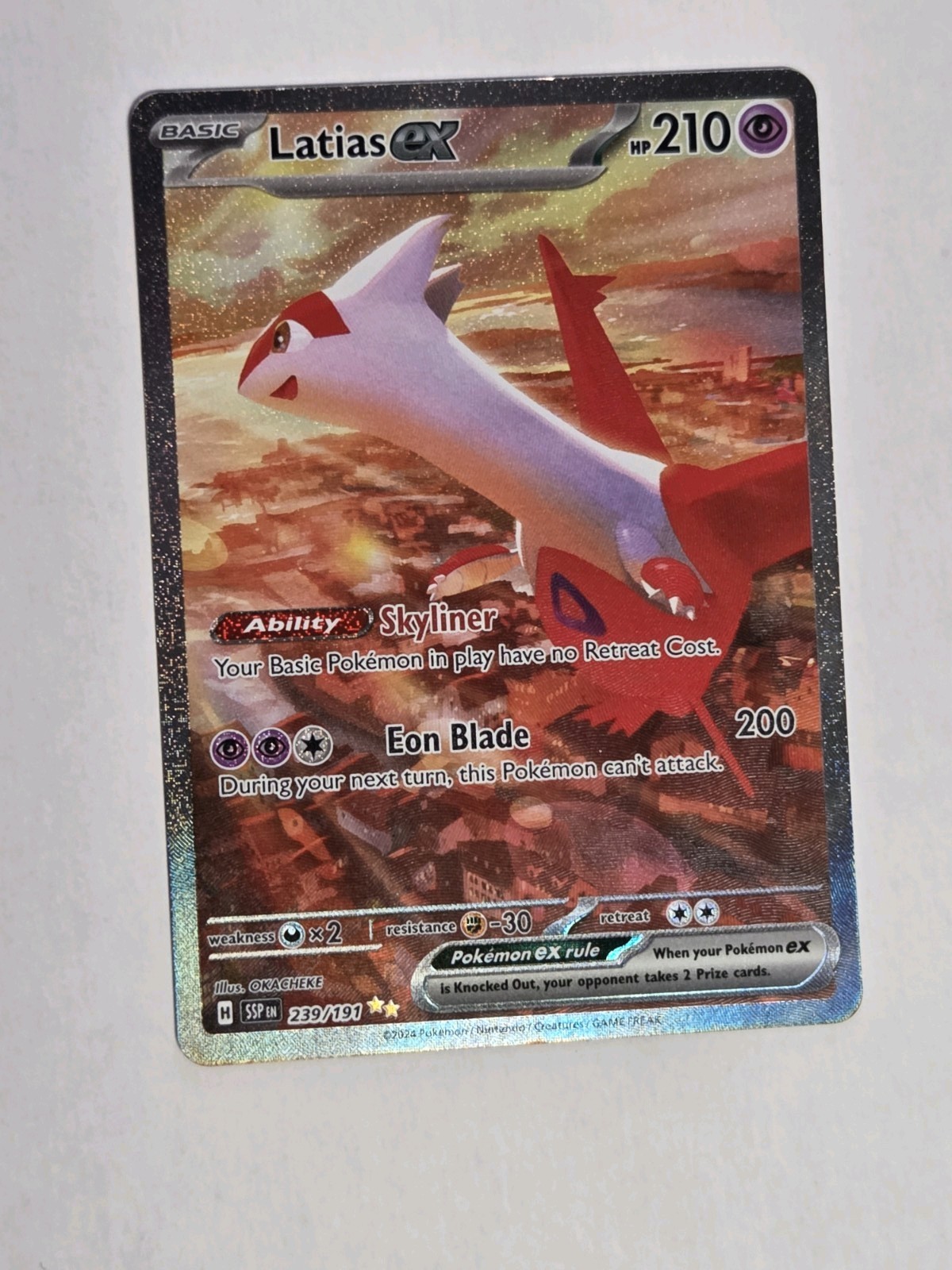 LATIAS EX 239/191 SIR SURGING SPARKS POKEMON HOLO NM OKACHEKE