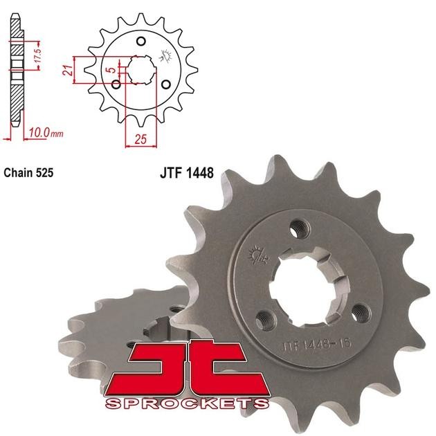 JT Front Sprocket 525 14T for Suzuki DR650/DR650S 1996-2026