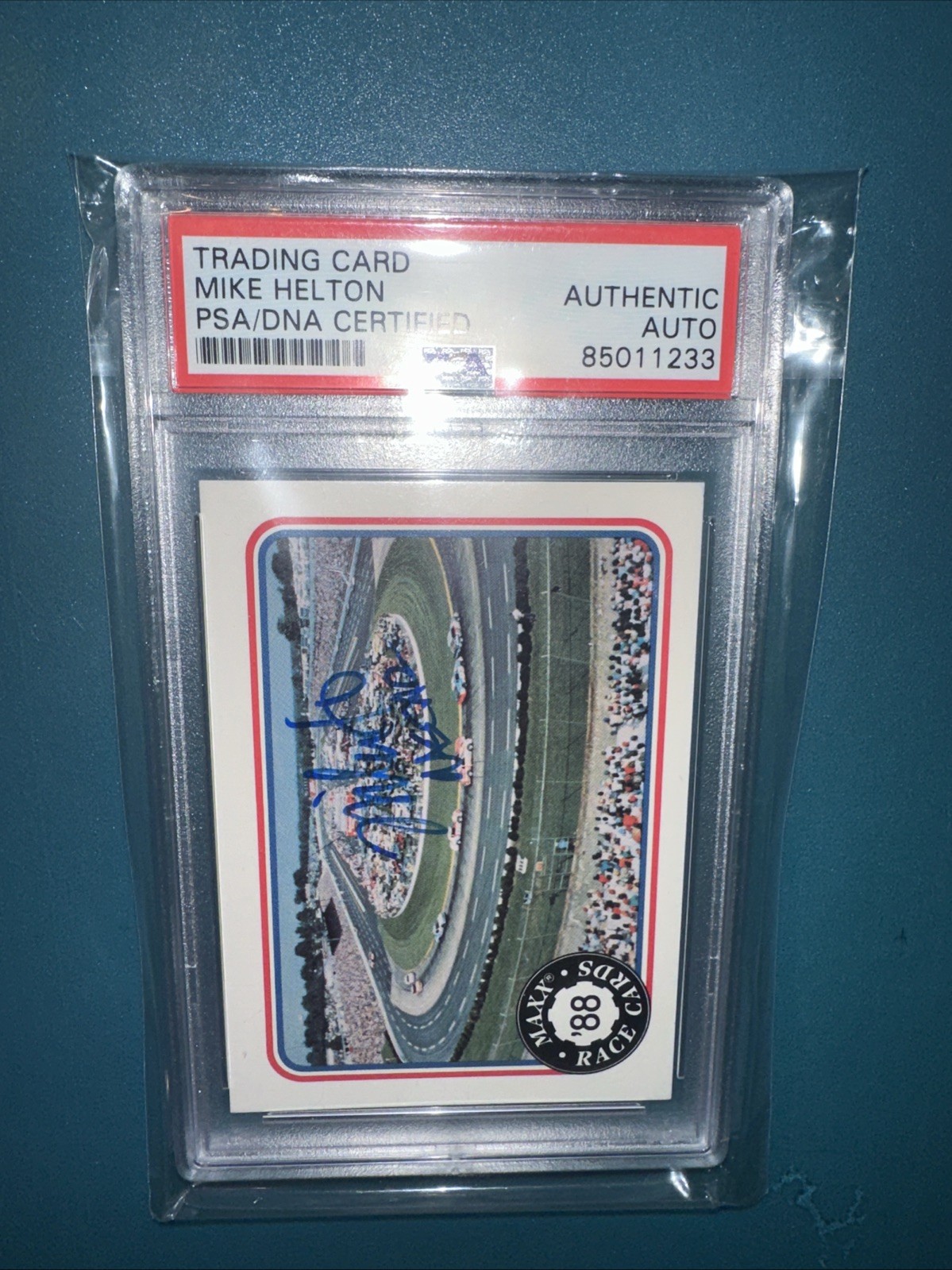 1988 Maxx Racing Mike Helton NASCAR Signed Auto Card #21 PSA/DNA Slabbed