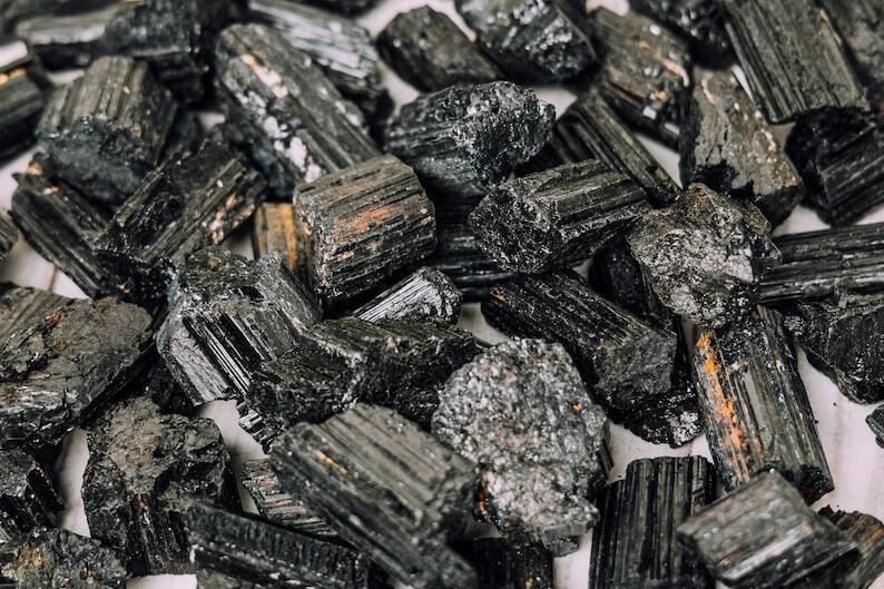 Black Tourmaline Crystals Raw Rough Haystack Healing Stones Bulk from Brazil Black Tourmaline Crystals Raw Rough Haystack Healing Stones Bulk from Brazil