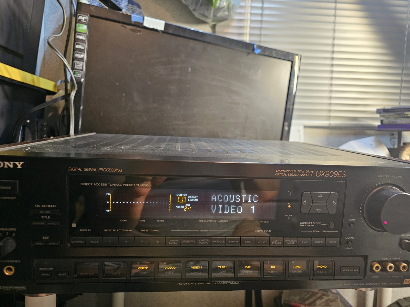 Vintage High End Sony STR-GX909ES Audio / Video Stereo Receiver Simulated Wood Vintage High End Sony STR-GX909ES Audio / Video Stereo Receiver Simulated Wood