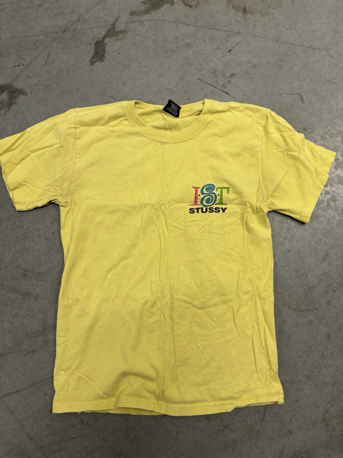 Vintage Stussy Surf T-Shirt Yellow Mens Small IST International Stussy Tribe 90s Vintage Stussy Surf T-Shirt Yellow Mens Small IST International Stussy Tribe 90s