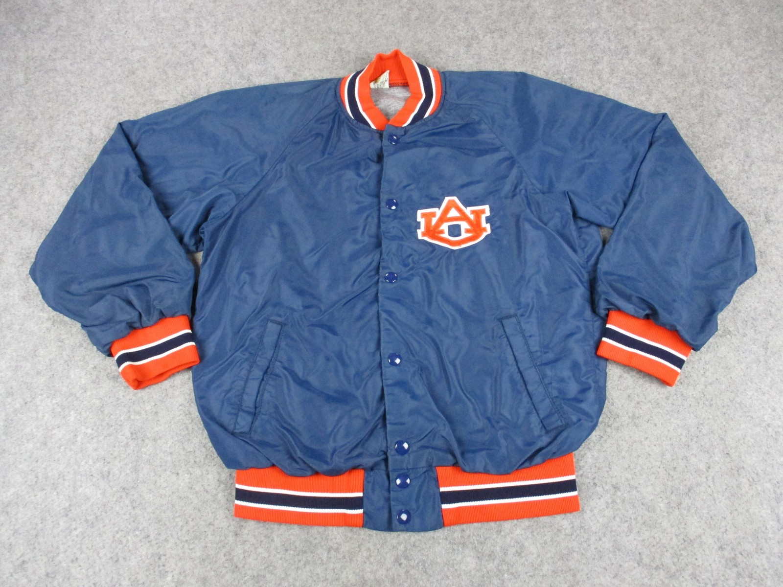 VTG Auburn Tigers Jacket Boys Large Blue NCAA Football Russell Athletic 70s