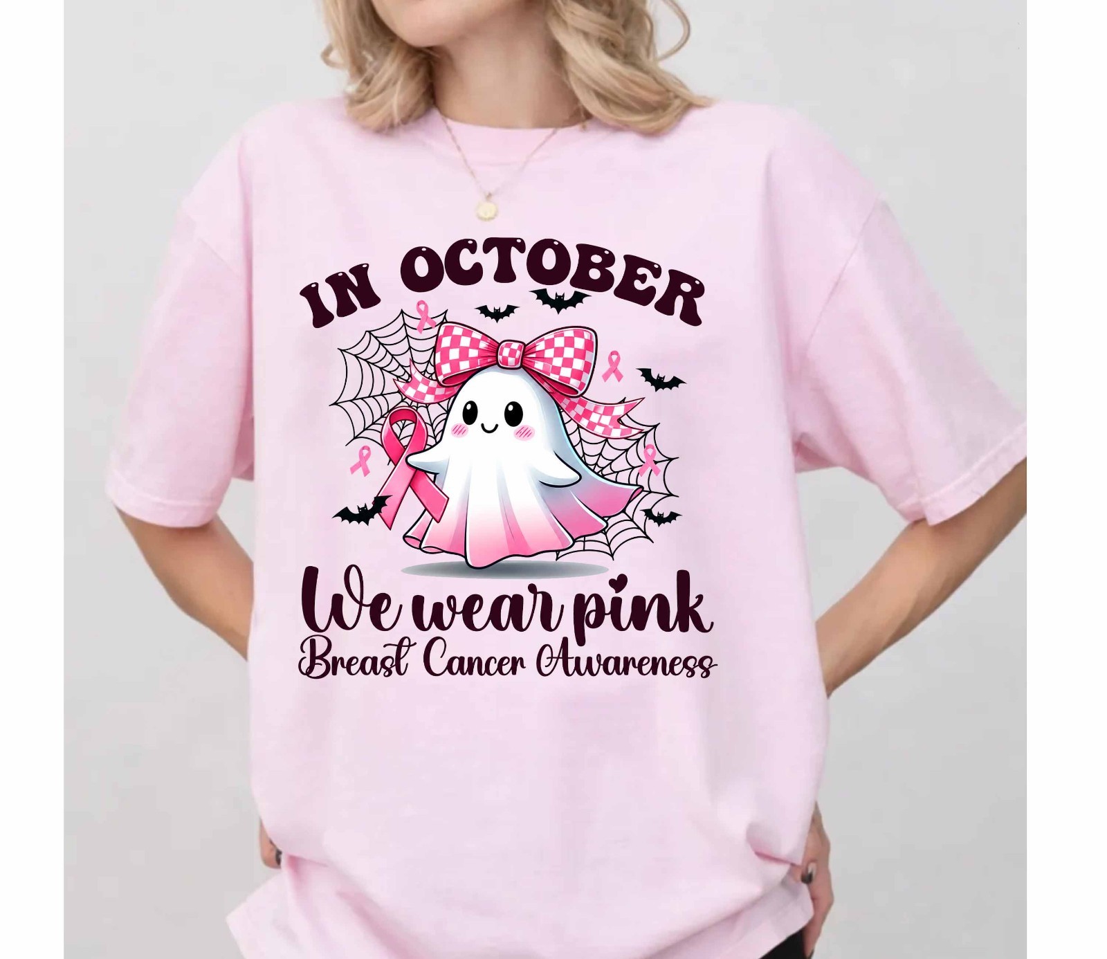 In October We Wear Pink T-Shirt, Breast Cancer Awareness Gift