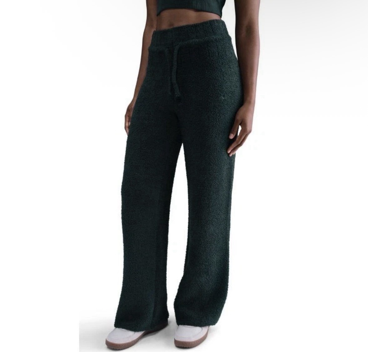 Size Large - Nike Sportswear Phoenix Cozy Bouclé Pants , Seaweed Dark Green .