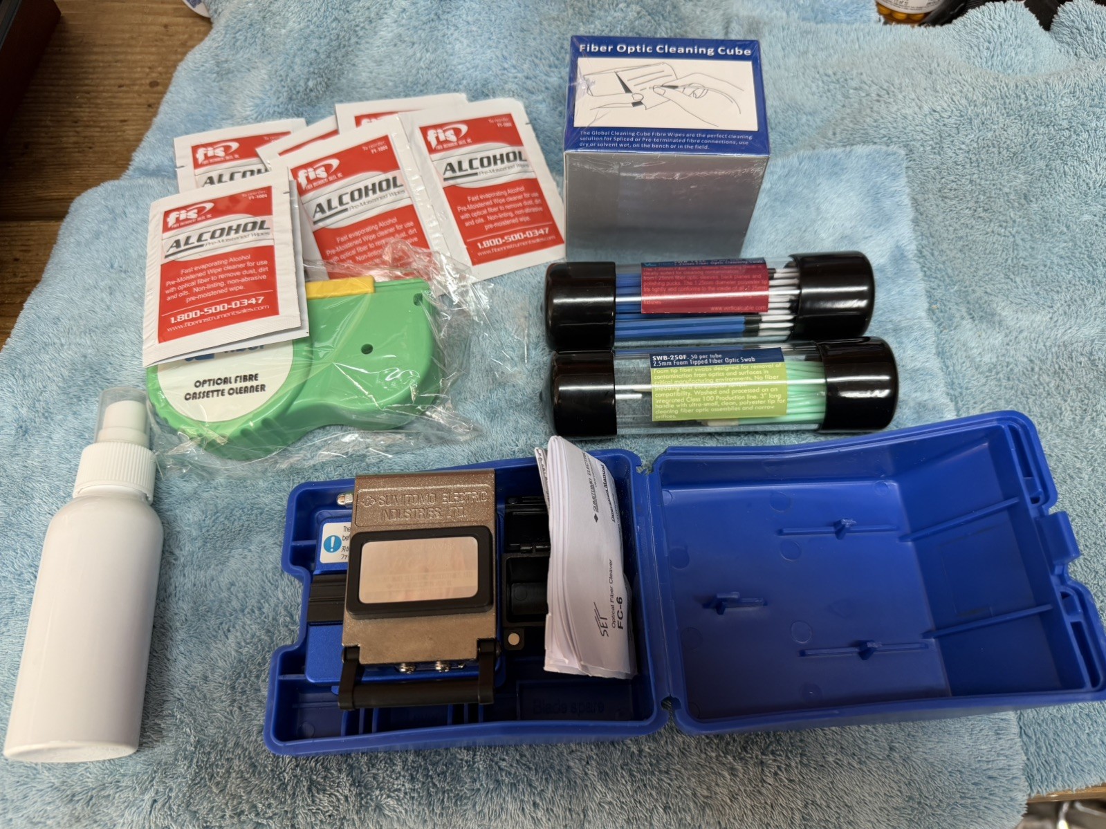Fiber Optic Tool Kit Sumitomo FC-6S Cutter Cleaver Optical 