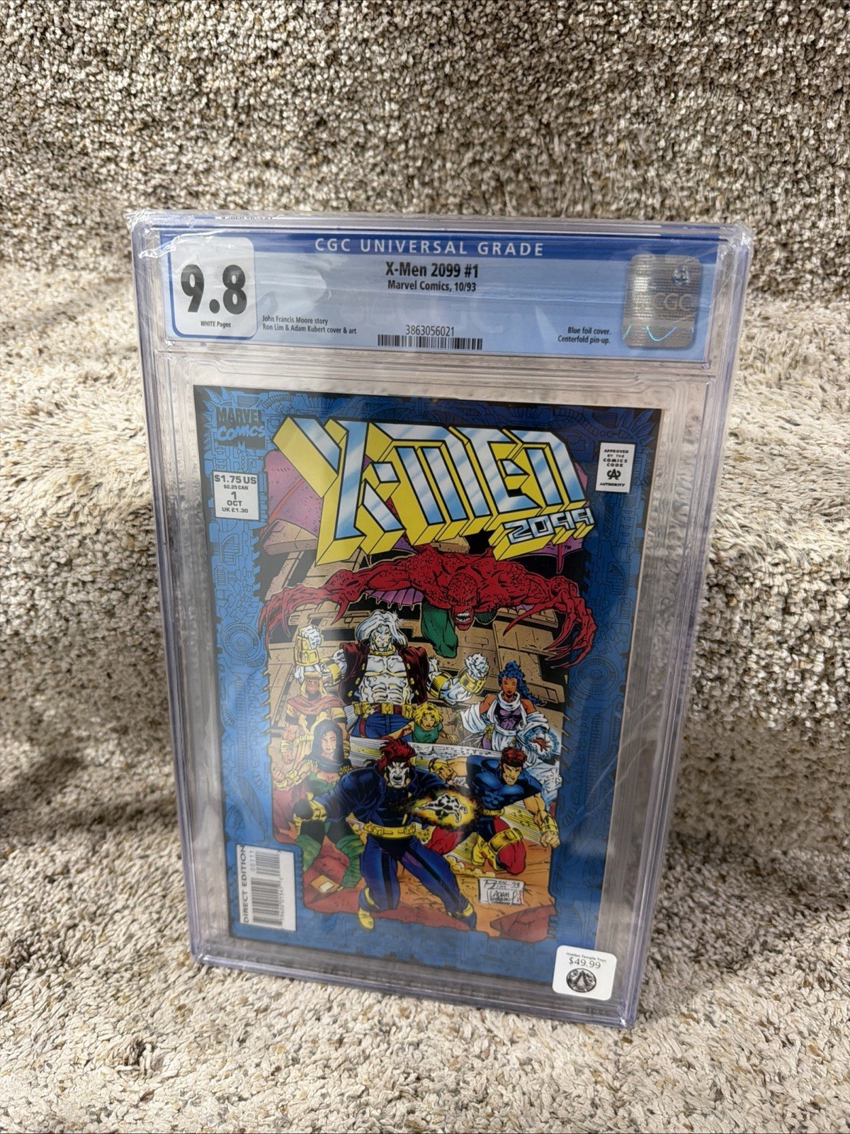 X-Men 2099 # 1 CGC 9.8 NM/MT WP RARE Newsstand 1st Appearance & Origin 1993 X-Men 2099 # 1 CGC 9.8 NM/MT WP RARE Newsstand 1st Appearance & Origin 1993