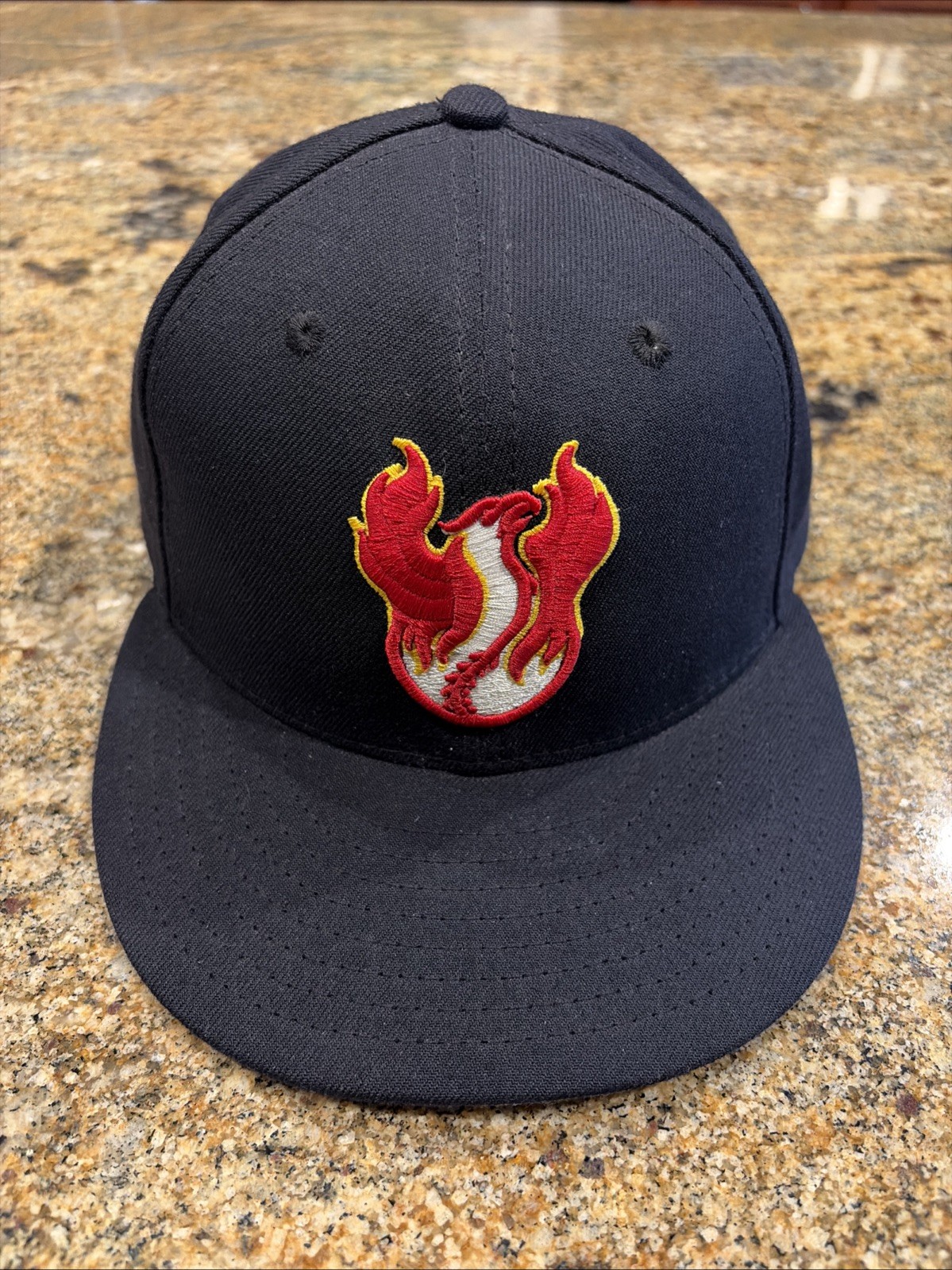 Vintage Phoenix Firebirds Hat Fitted 7 1/4 New Era 5950 Minor League Baseball
