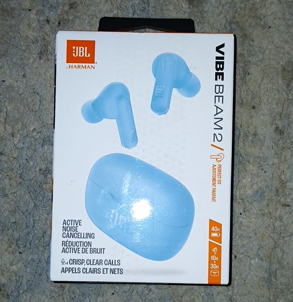 JBL Vibe Beam 2 Blue True Wireless In-Ear Earbuds w/ ANC Water-Resistant JBL Vibe Beam 2 Blue True Wireless In-Ear Earbuds w/ ANC Water-Resistant