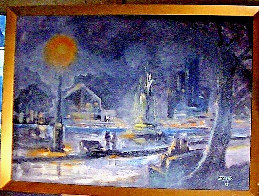 MID CENTURY iMPRESSIONIST oil PAINTING FAMOUS LISTED French Artist KARAJAN 29x21
