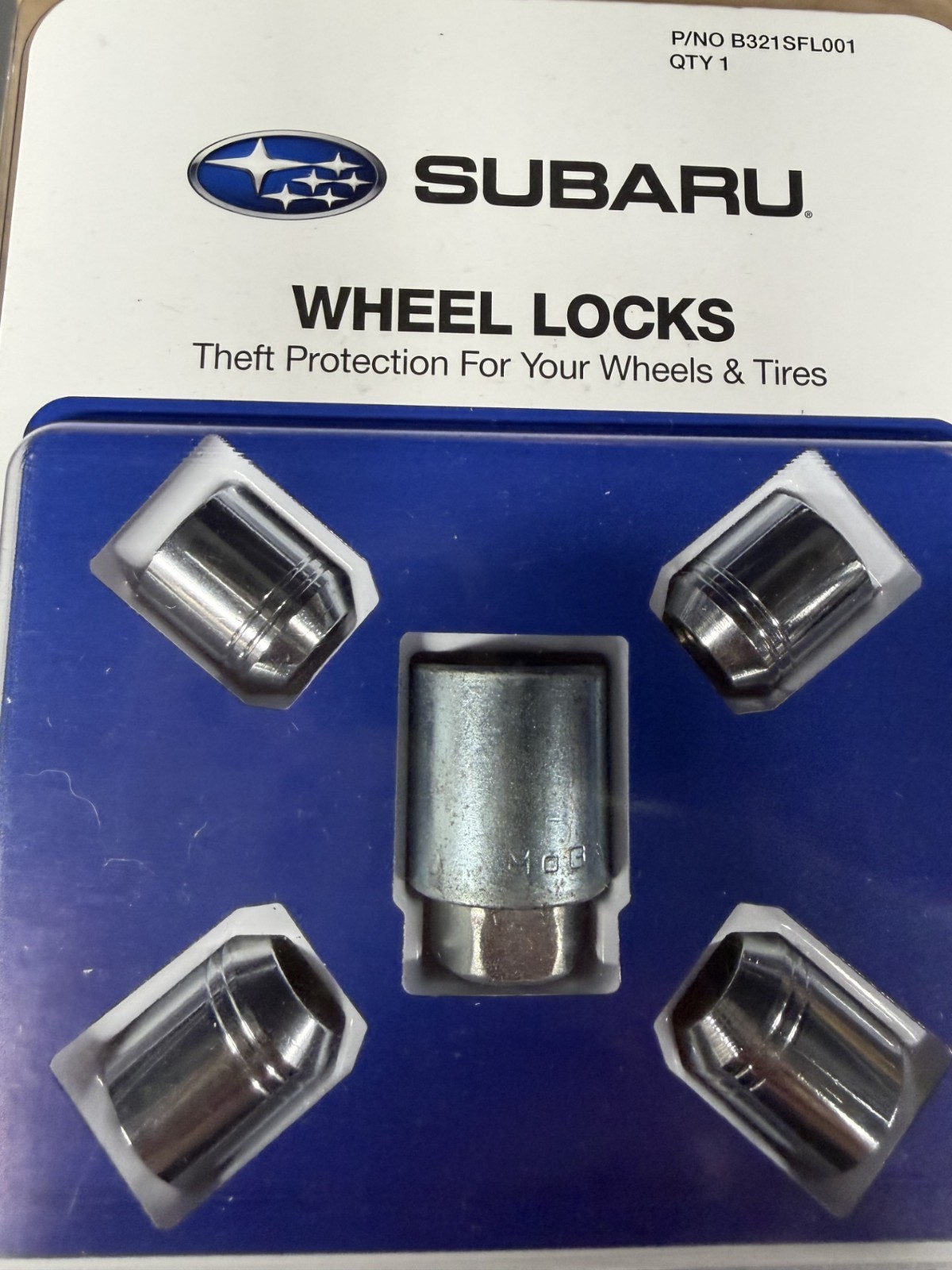 2009-2026 Subaru Alloy Wheel Lock Lug Nuts Set OEM B321SFL001 Genuine All Models