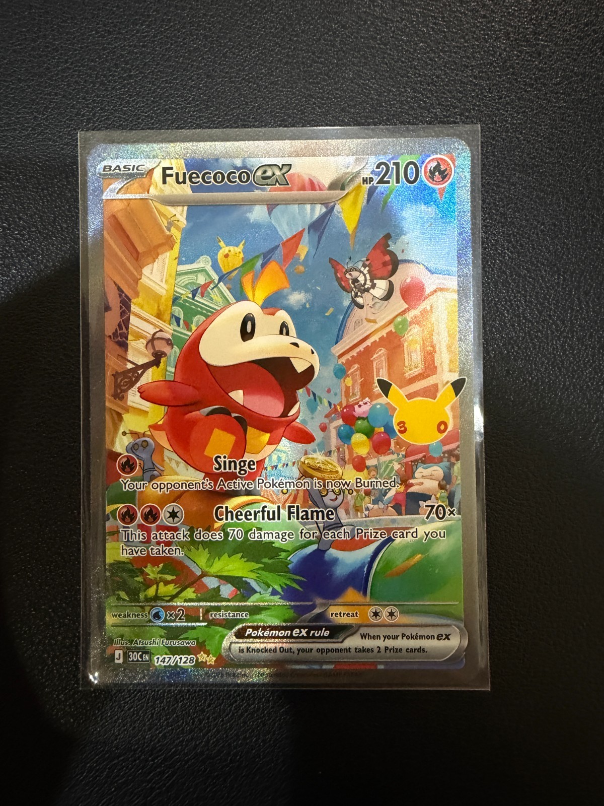 Fuecoco ex 147/128 Me: 30th Celebration Holo