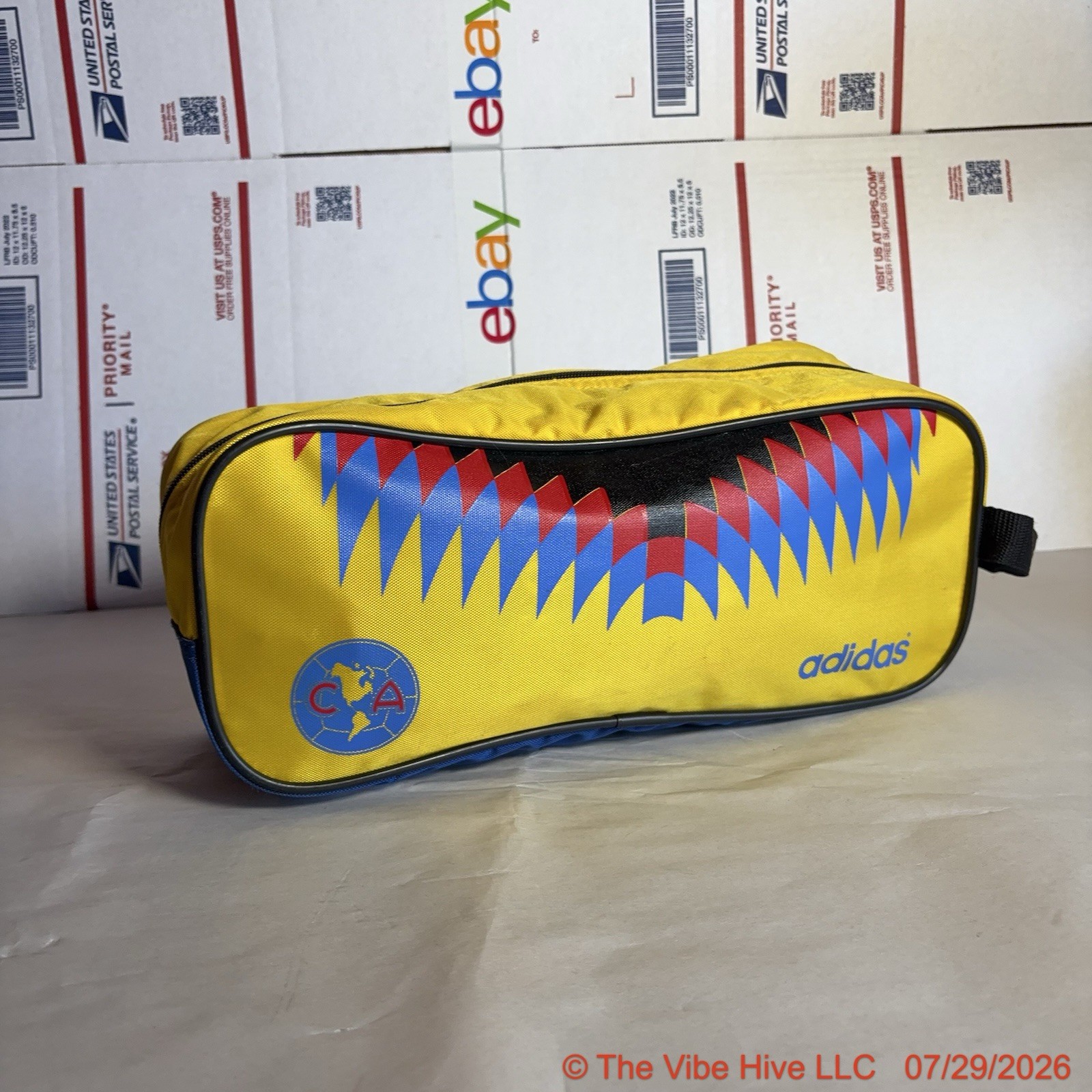 Vintage 1995-96 Adidas Club America Soccer Cleat Boot Bag Liga MX Mexico Vintage 1995-96 Adidas Club America Soccer Cleat Boot Bag Liga MX Mexico