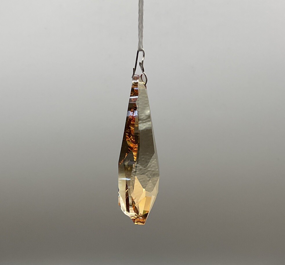 Swarovski Strass Crystal: 8930 Style Modern Pendeloque Drop - 63mm Golden Shadow Swarovski Strass Crystal: 8930 Style Modern Pendeloque Drop - 63mm Golden Shadow
