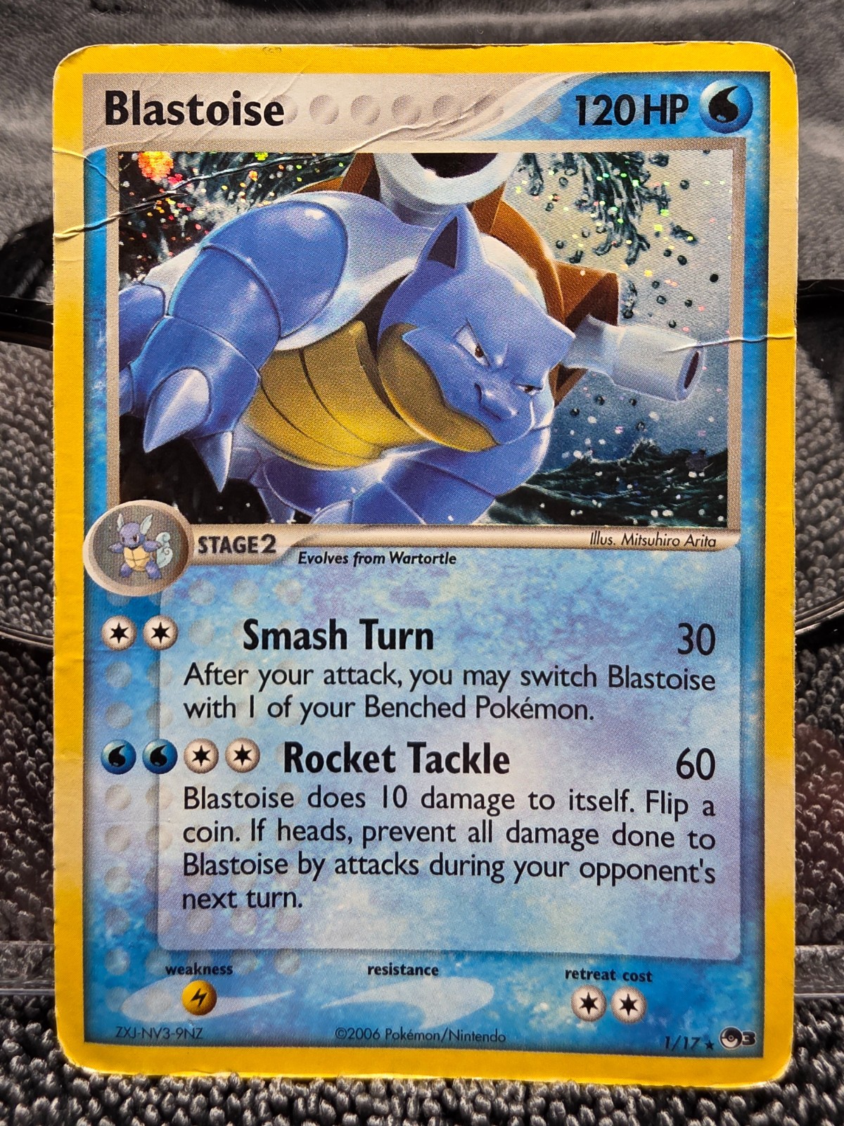 Blastoise Pokemon Pop Series 3 Holo Rare 1/17 TCG 2006. hard case included Blastoise Pokemon Pop Series 3 Holo Rare 1/17 TCG 2006. hard case included