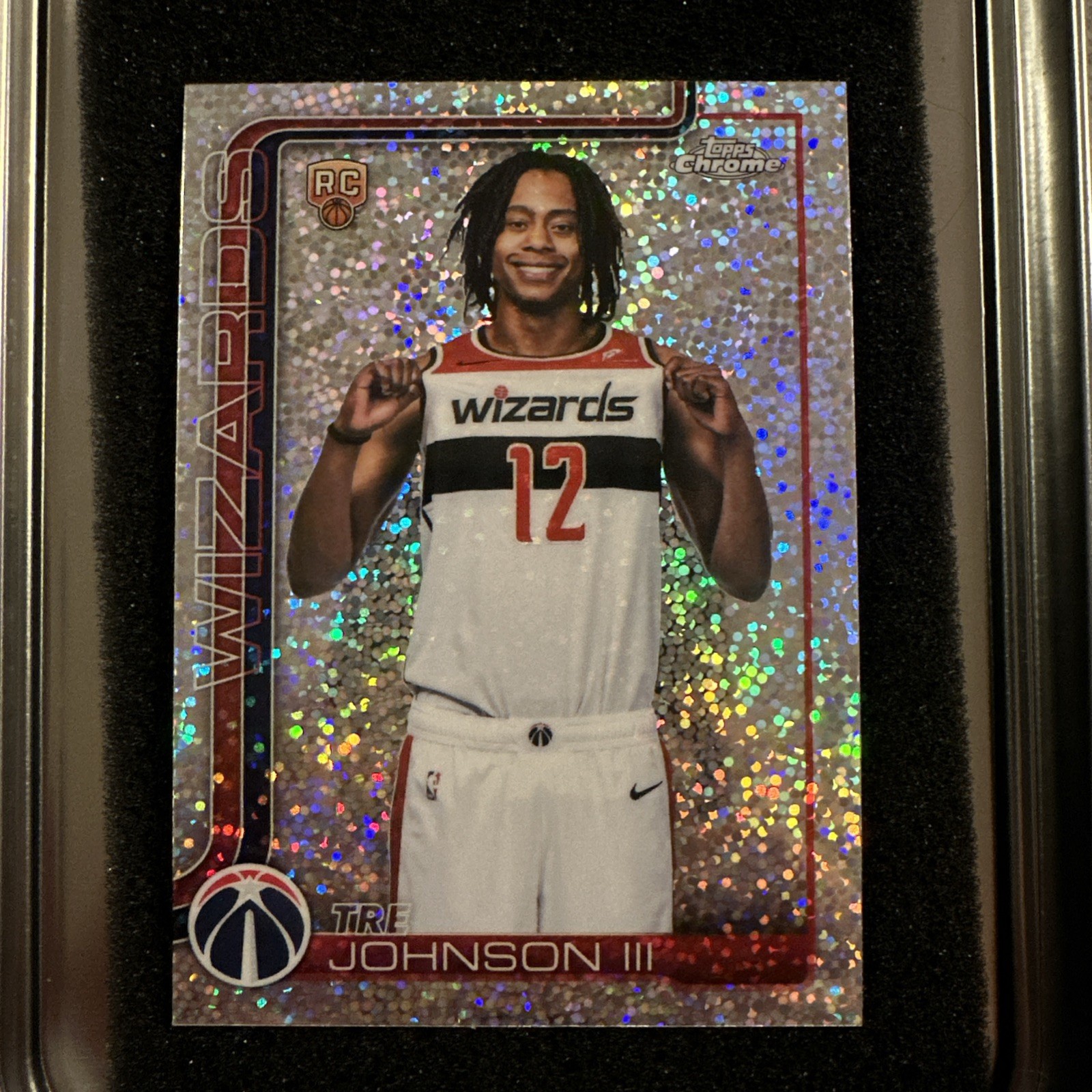 2025-26 Topps Chrome Update Tre Johnson III Speckle Image Variation RC 2025-26 Topps Chrome Update Tre Johnson III Speckle Image Variation RC
