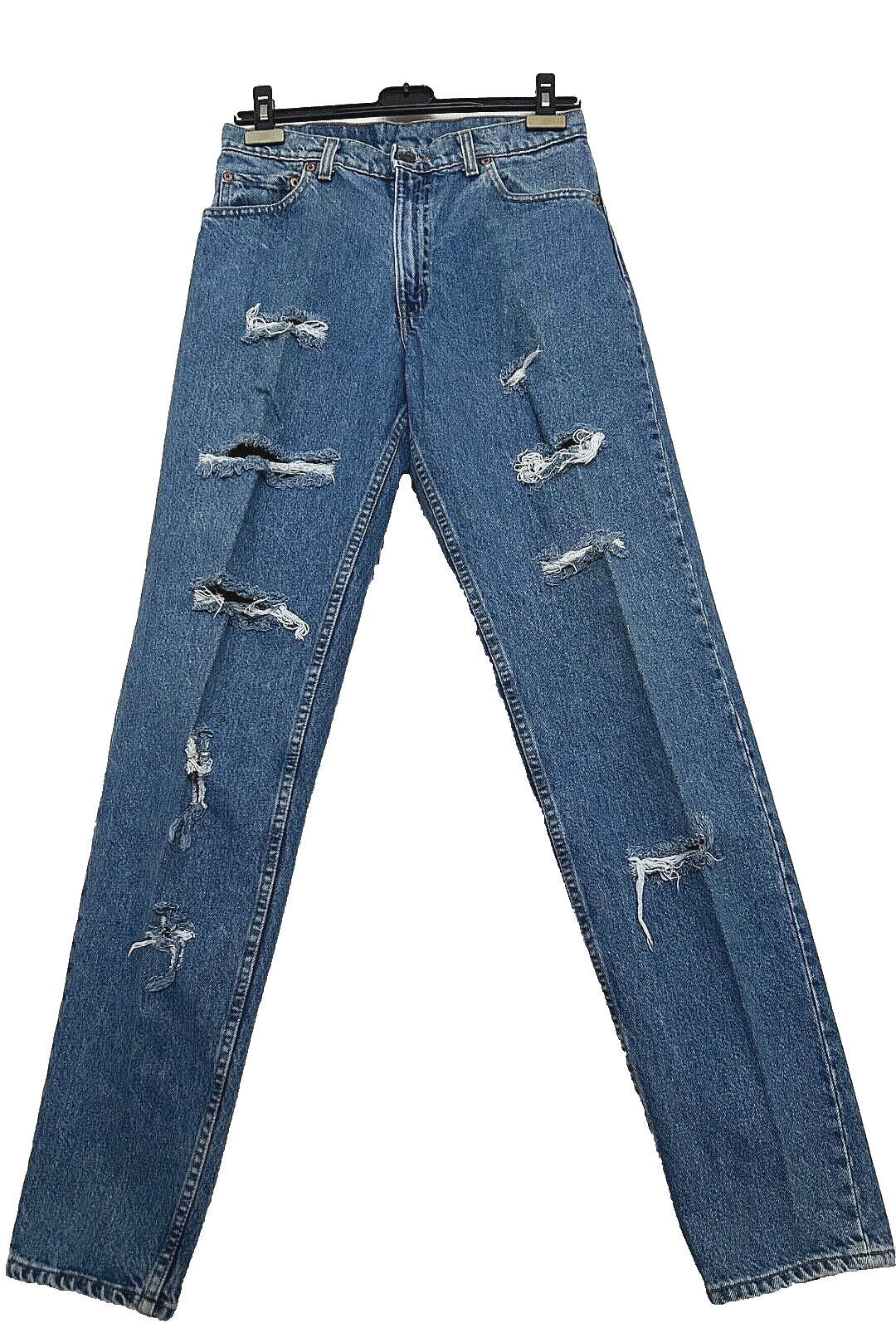 VTG 90 Men\'s LEVI’S 550 XX STONEWASH Jeans Distressed Tapered MADE USA 30x35