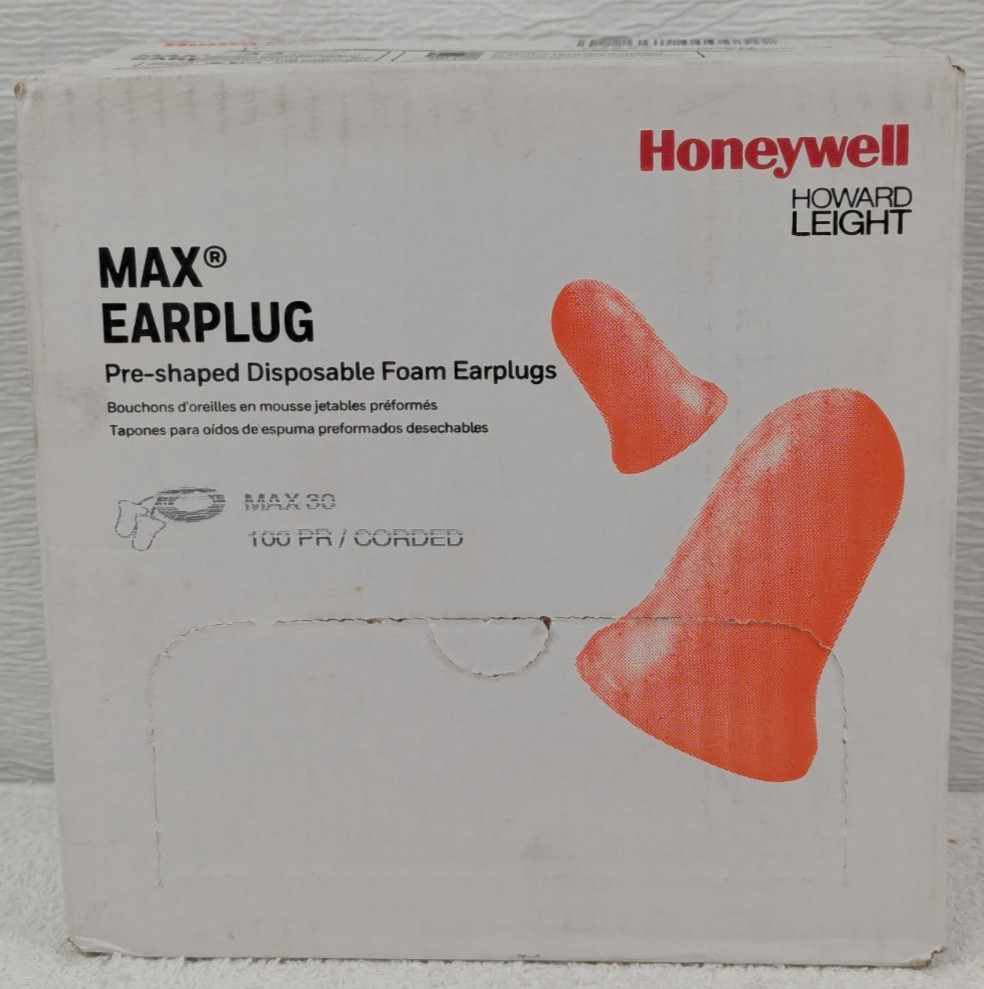 Honeywell - Maximum Disposable Earplugs - 100 pairs - Orange - Box/Case