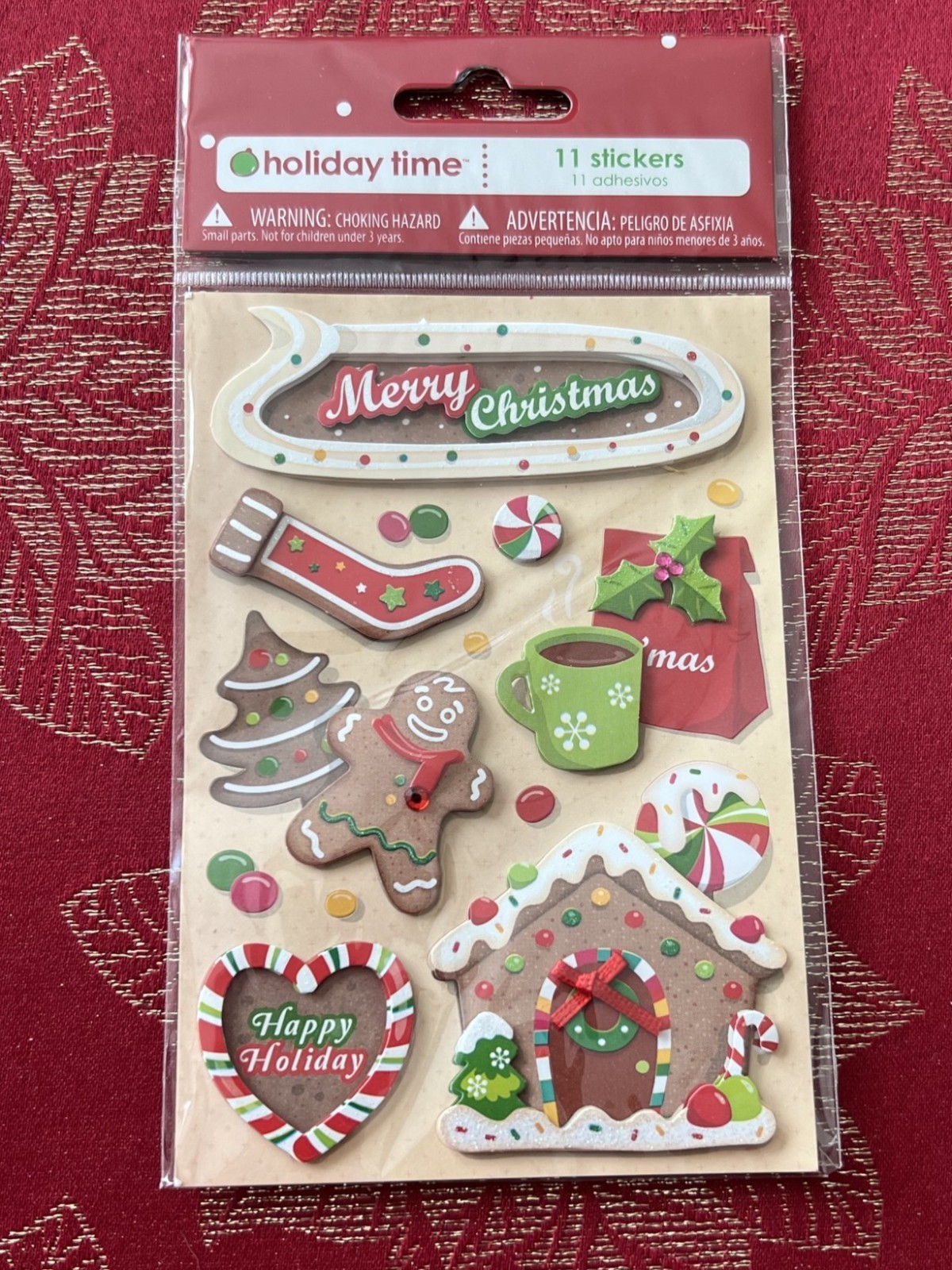 * CHOOSE - Beautiful Holiday Time Christmas 3D Puffy Stickers - Well Made - RARE