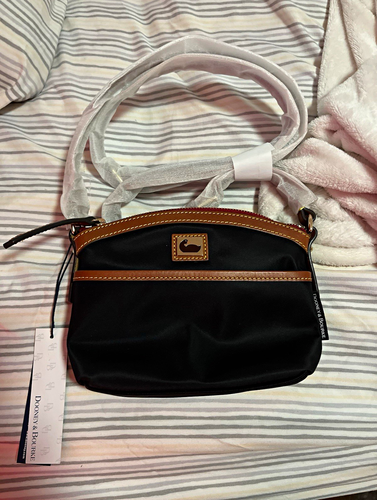 Dooney & Bourke Small Black/Brown Shoulder Bag-NEVER USED Dooney & Bourke Small Black/Brown Shoulder Bag-NEVER USED