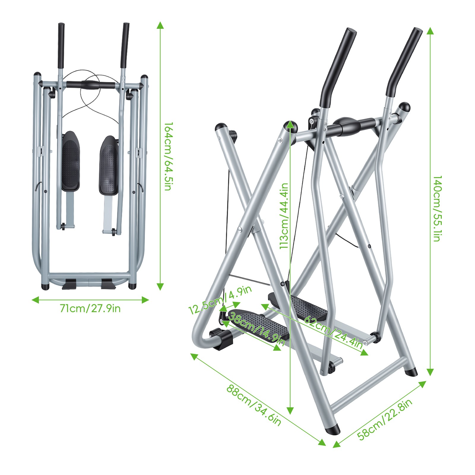 Air Walker Exercise Machine Elliptical Exercise Machine for Home 330LBS Capacity