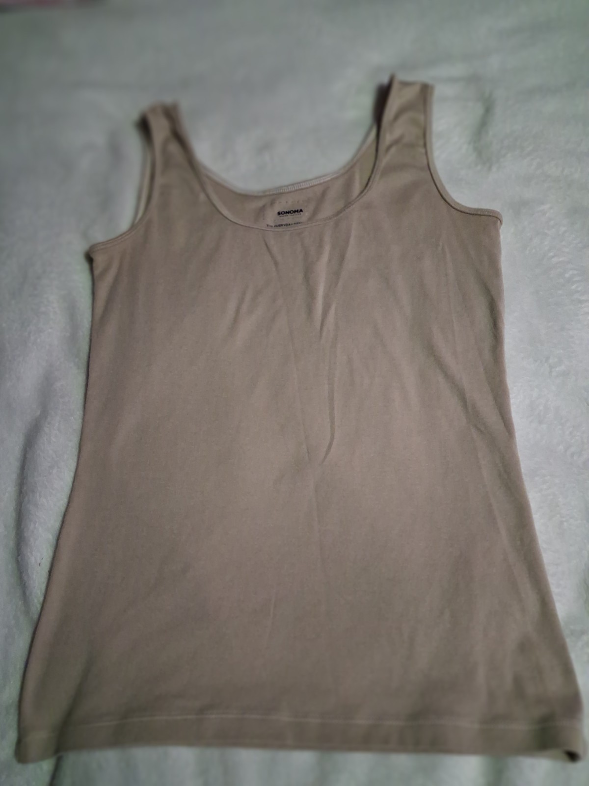 Sonoma~Womens Tan, %58 Cotton, Scoop Neck, Comfy, \ Sonoma~Womens Tan, %58 Cotton, Scoop Neck, Comfy, \