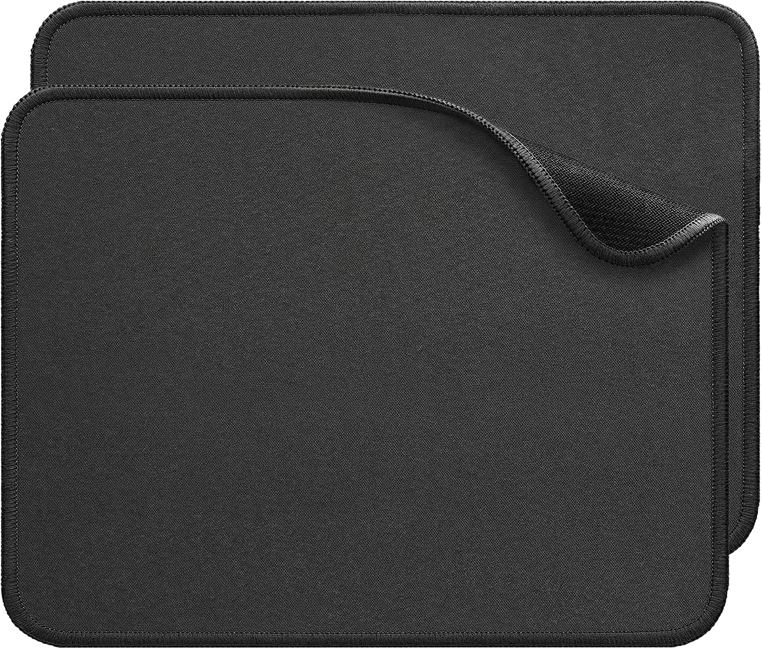 2 Pack Large Mouse Pad 11.8x9.8 Black Gaming Office PC Laptop Waterproof Non Sli