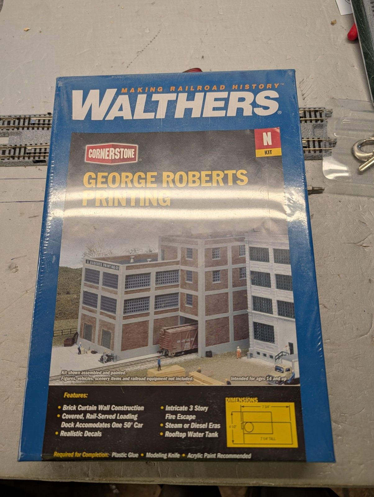Walthers Cornerstone George Roberts Printing N Gauge Commercial Building Kit. Walthers Cornerstone George Roberts Printing N Gauge Commercial Building Kit.