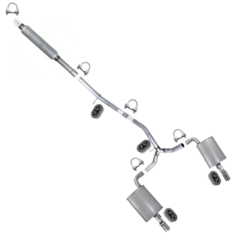 Stainless Steel Resonator Y Pipe Pair of Muffler Kit fits: 2016-19 Explorer 3.5L