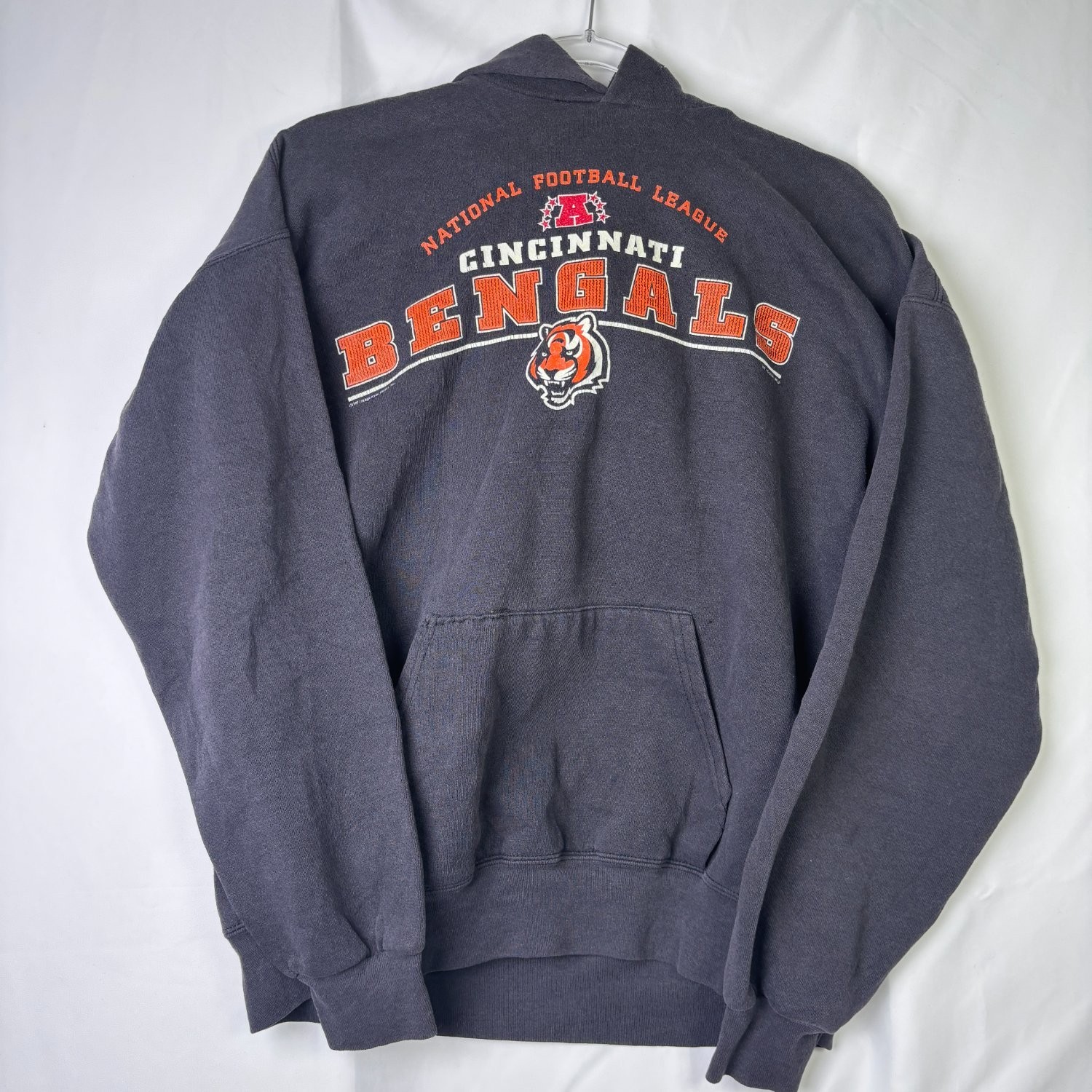 Vintage 2001 Cincinnati Bengals Hoodie Mens M Lee Sport NFL Pullover Sweatshirt