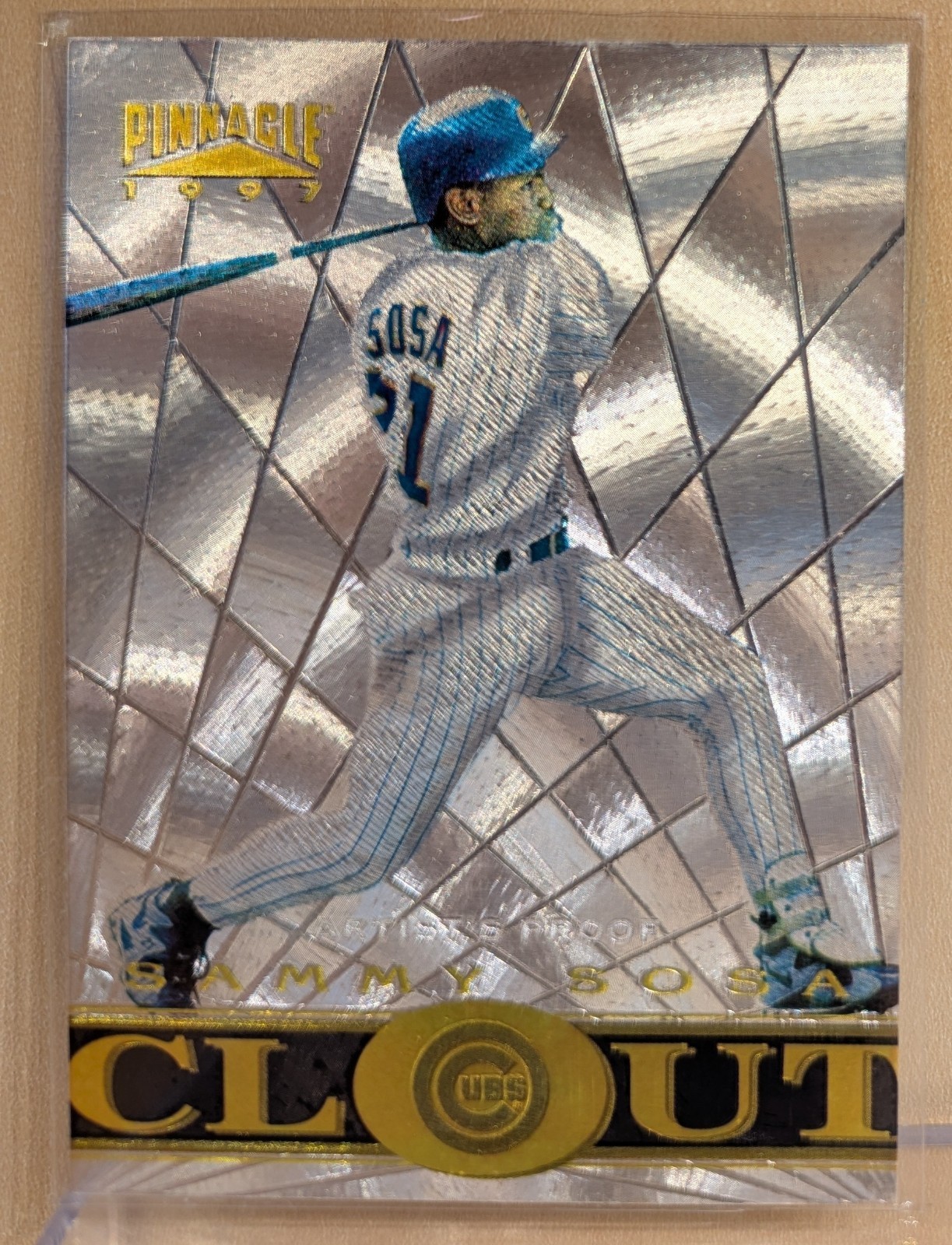 1997 Pinnacle CLOUT SILVER ARTIST PROOF #194 Sammy Sosa Cubs RARE PARALLEL 1997 Pinnacle CLOUT SILVER ARTIST PROOF #194 Sammy Sosa Cubs RARE PARALLEL
