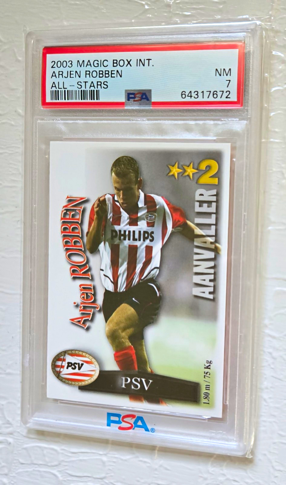 2003-04 Magic Box Int. All-Stars Arjen Robben Rookie Card PSA 7 RC Eredivisie