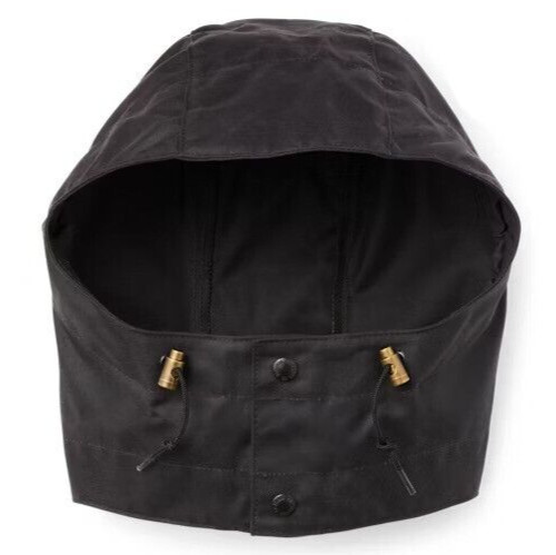 Filson Waxed Tin Cloth Replacement Hood Cinder Grey Black 20232843 Jacket New