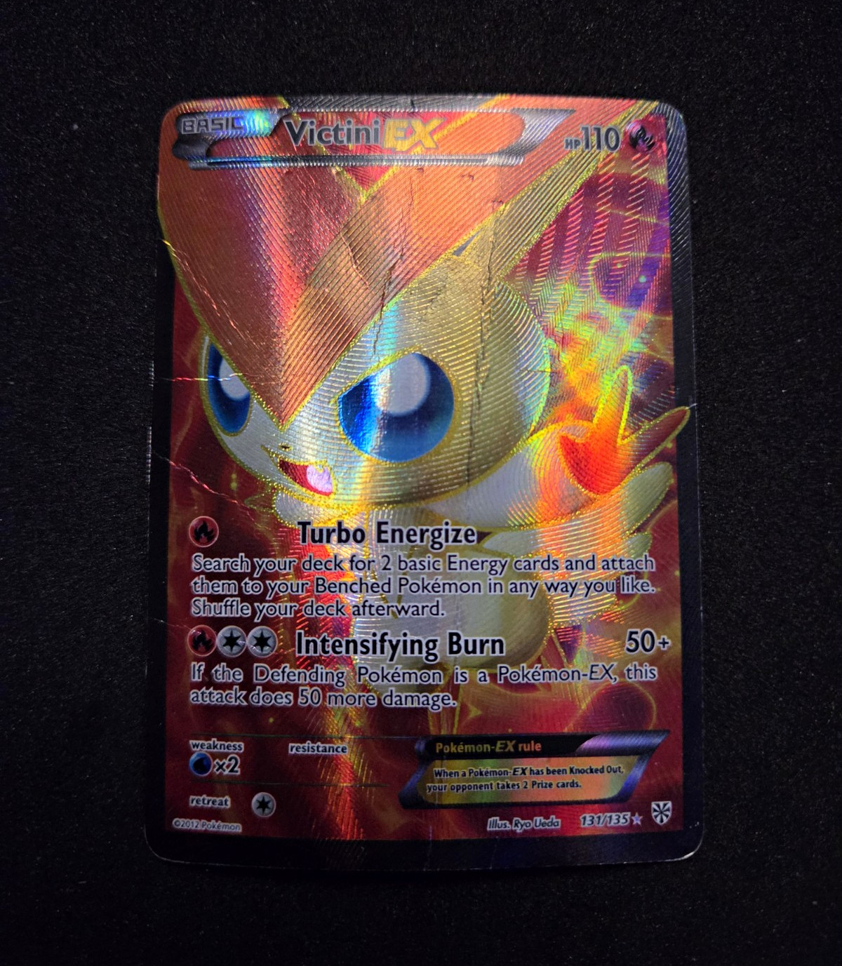 Victini EX Full Art Damaged Ultra Rare 131/135 Plasma Storm English 2012 Victini EX Full Art Damaged Ultra Rare 131/135 Plasma Storm English 2012