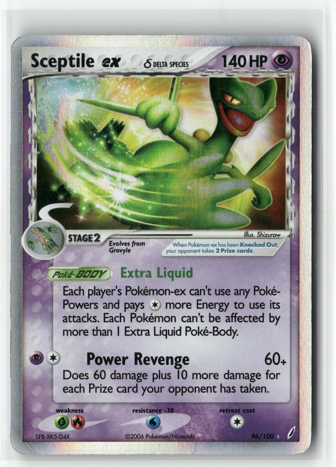 Sceptile ex 96/100 Holo EX Rare Crystal Guardians Pokemon LP