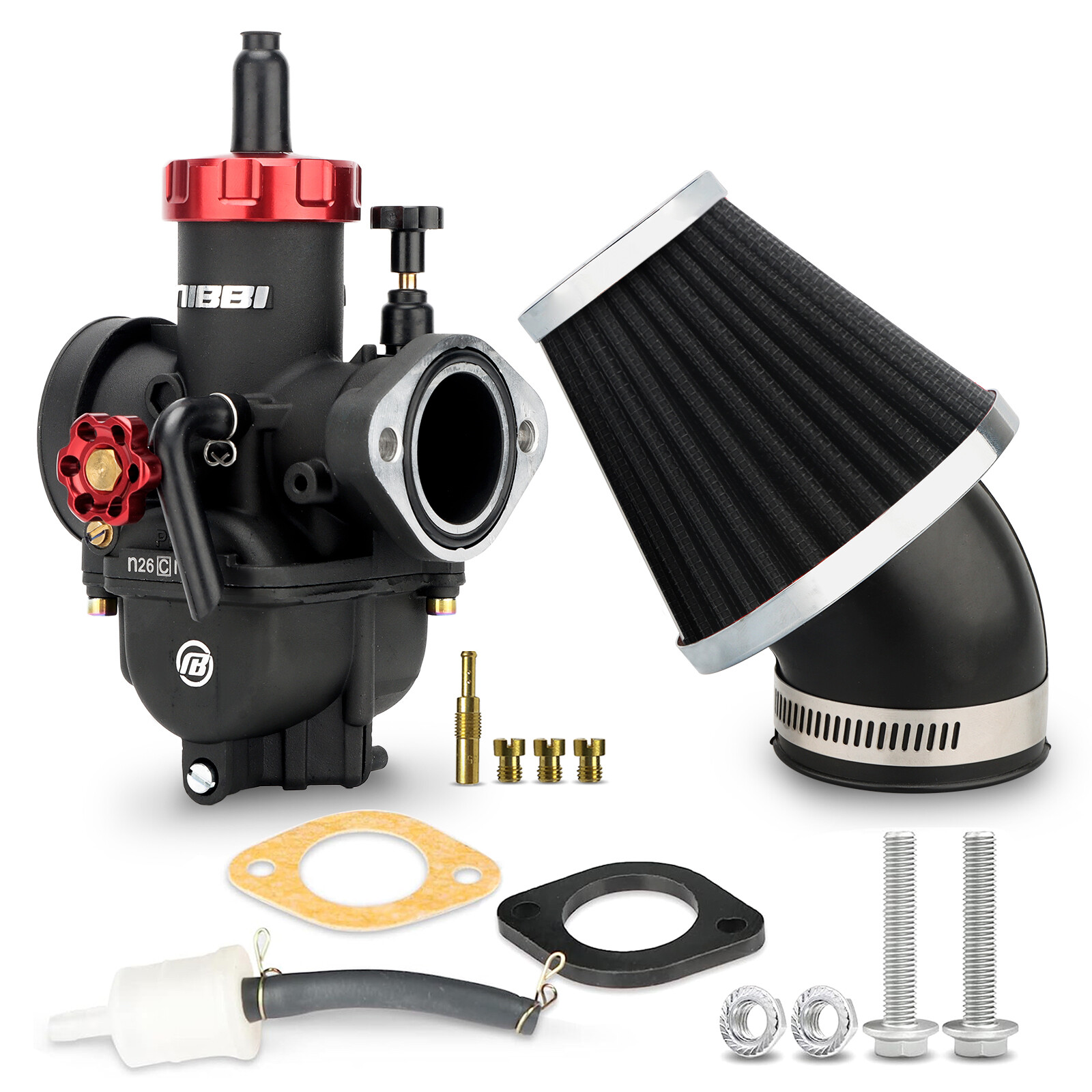 NIBBI Racing PE26mm Flange Carburetor Filter Kit For 150-200cc Pit Dirt Bike ATV