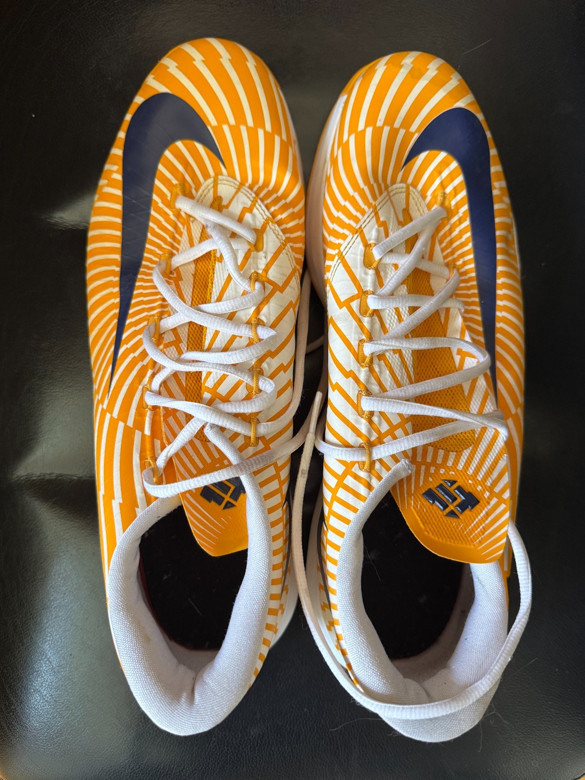 Nike KD 6 VI Size 14 Gold White Navy Kevin Durant Basketball Sneakers Used