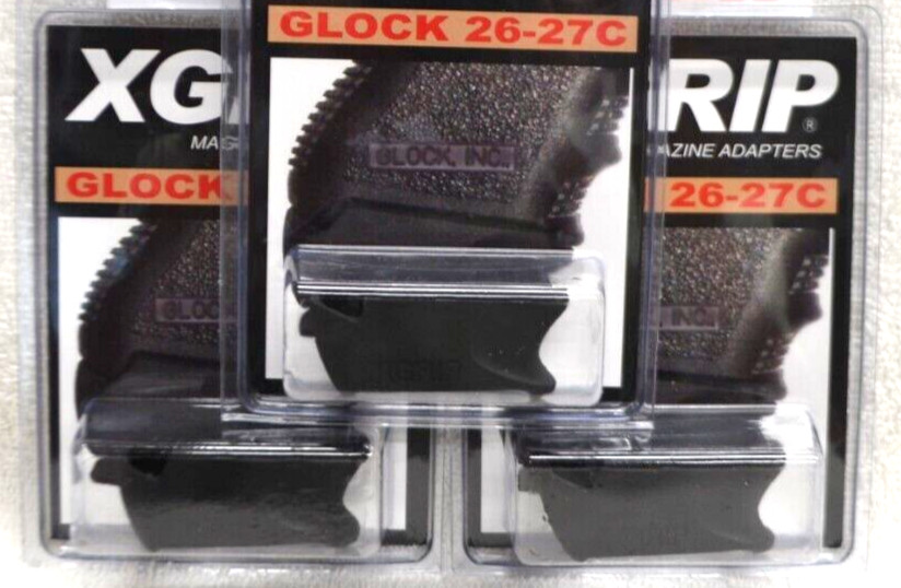 (3) X-Grip for GLOCK 26-27 Fits G19 23 Mags for use In G26 27 Pistols FAST SHIP