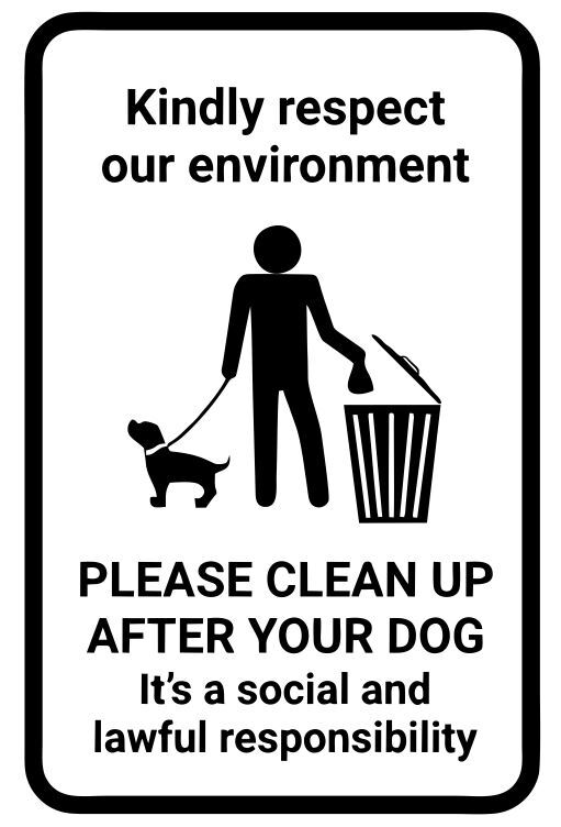 Clean Up After Your Dog Safety Sign Sticker Decal Label D7366
