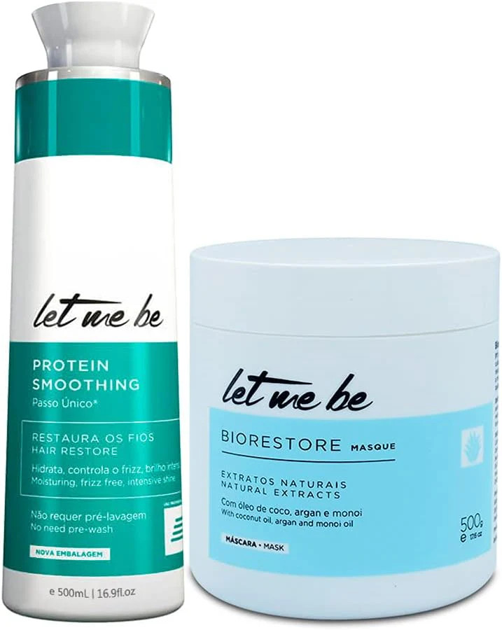 Let Me Be Protein Smoothing & Biorestore Mask Treatment Kit 16.9fl.oz 2 x 500ml Let Me Be Protein Smoothing & Biorestore Mask Treatment Kit 16.9fl.oz 2 x 500ml