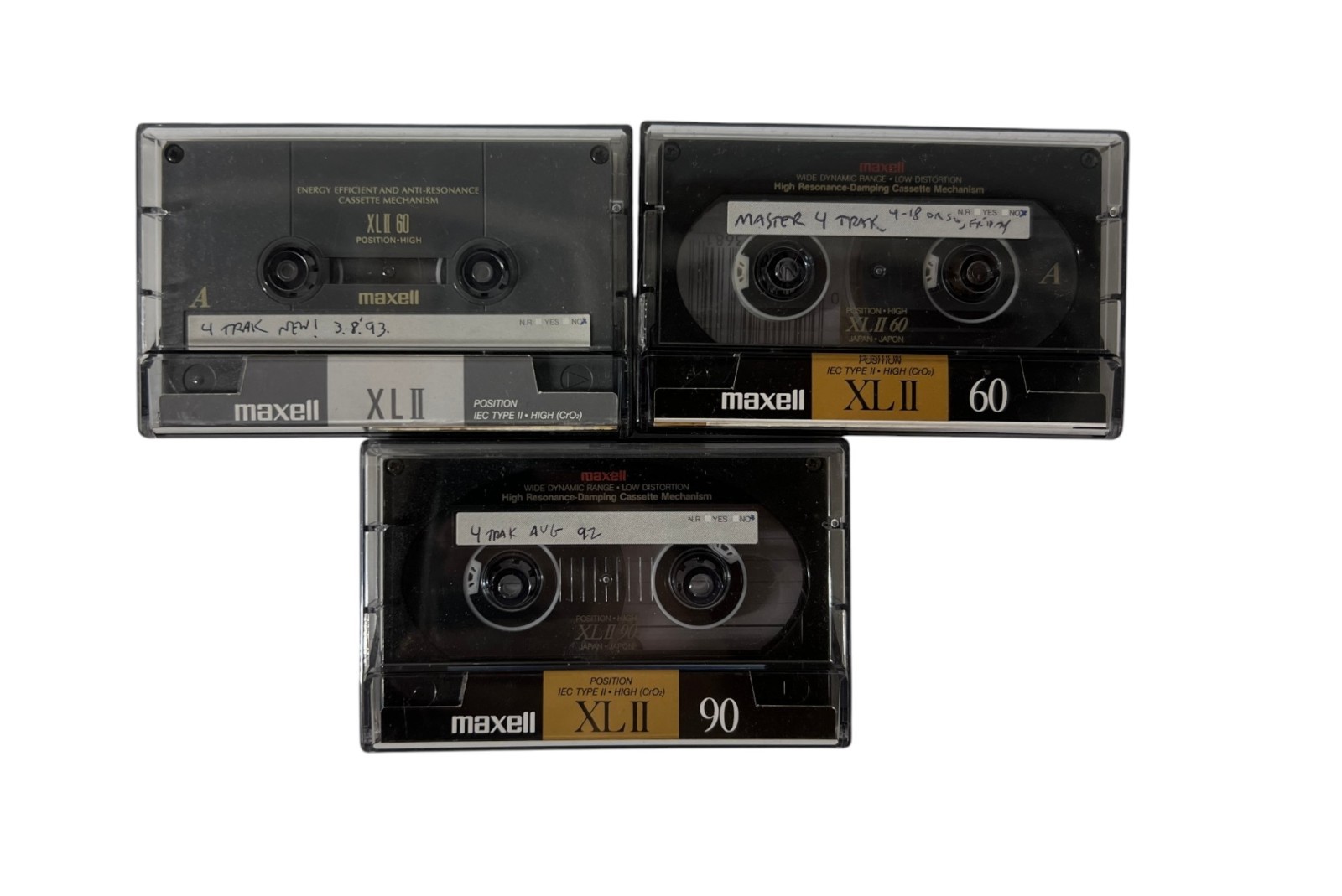 Vintage Maxell XLII Master Recording Cassettes 3 Pc Vintage Maxell XLII Master Recording Cassettes 3 Pc