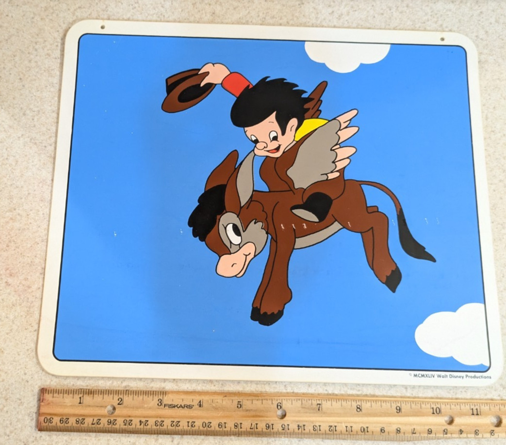 Vintage 1967 The Flying Gauchito Sign Teacher Walt Disney Productions Plastic