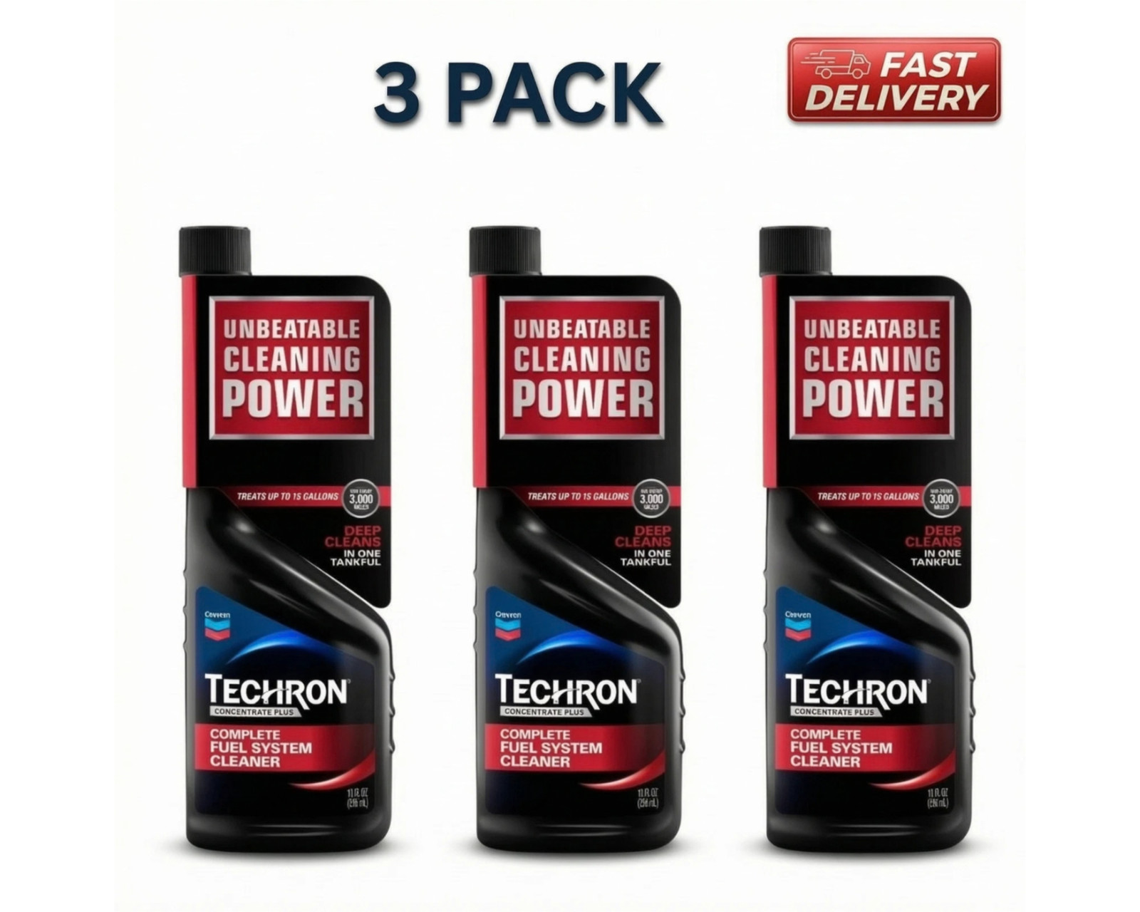 Chevron Techron Complete Fuel System Cleaner 10 oz 3 Pack Value Set