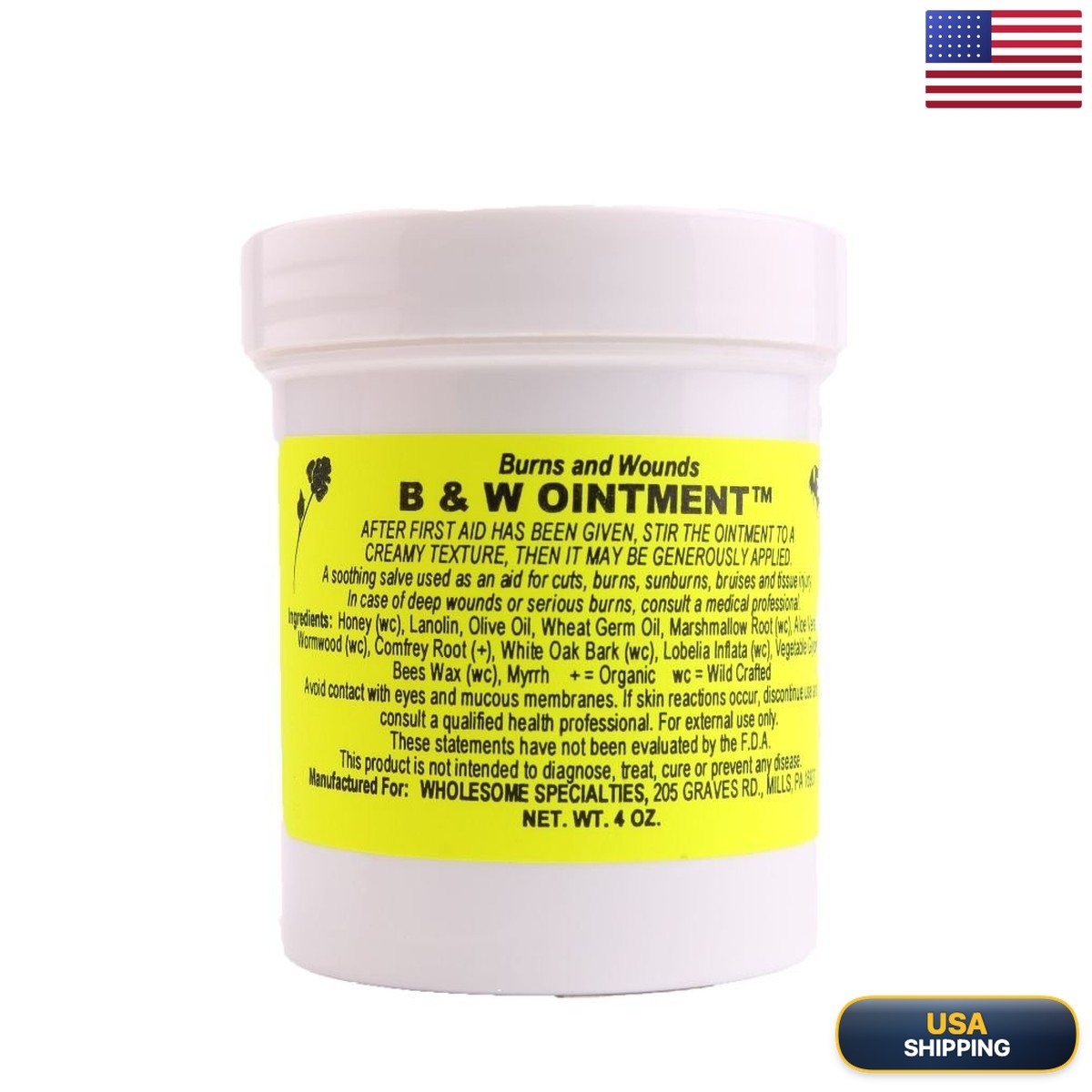 B & W (burn And Wound) Ointment, 16 Oz. Container By B&W B & W (burn And Wound) Ointment, 16 Oz. Container By B&W