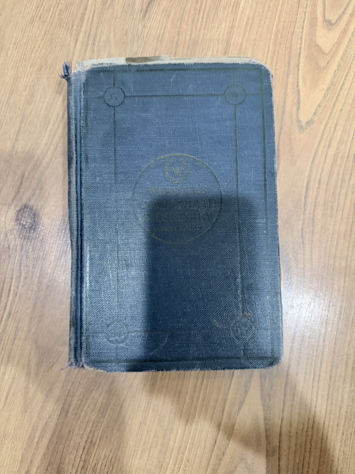 Vintage 1945 Webster's New Collegiate Dictionary- old blue book decor 