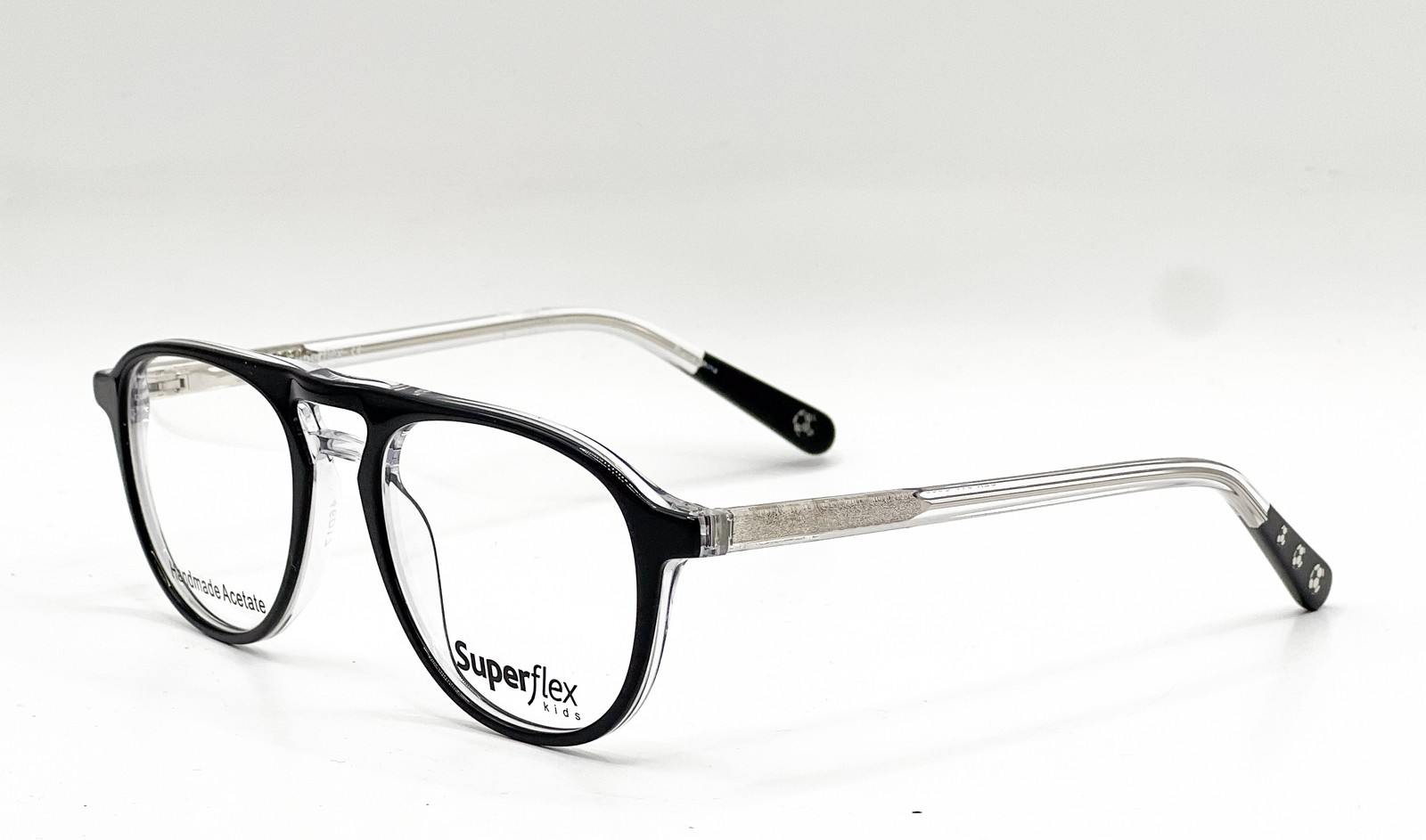 NEW SUPERFLEX KIDS SFK-311 S300 BLACK CRYSTAL AUTHENTIC EYEGLASSES 46-17