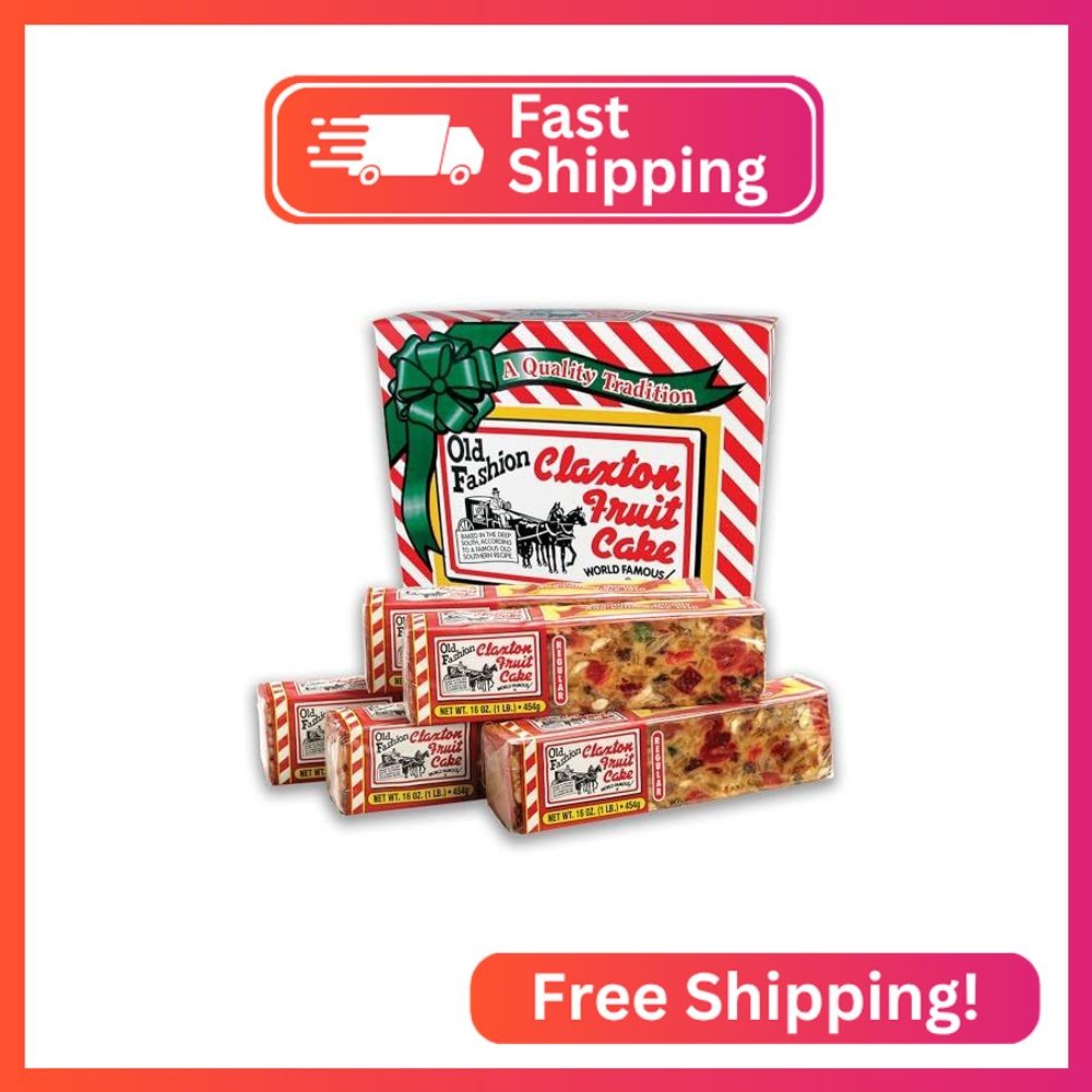 Claxton Fruit Cake – 5-1 lb Regular Recipe Loaves Claxton Fruit Cake – 5-1 lb Regular Recipe Loaves