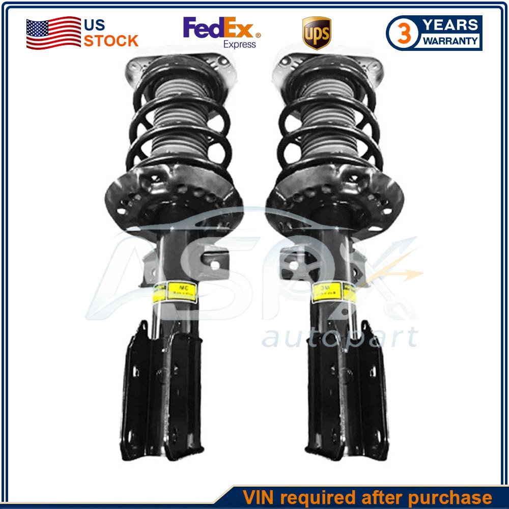 For 10-16 Mercedes W212 E350 4Matic Front Right & Left Shock Absorber Spring Set