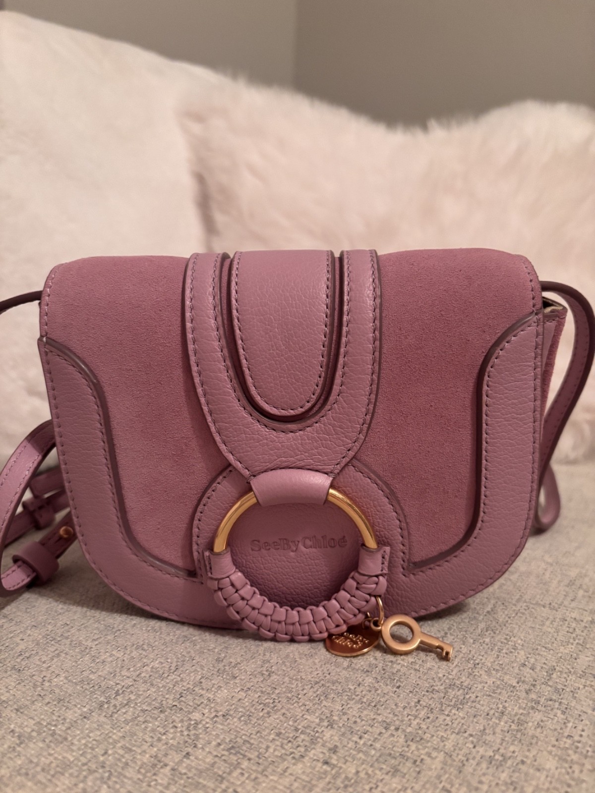 Chloe see by Chloe leather and suede crossbody bag